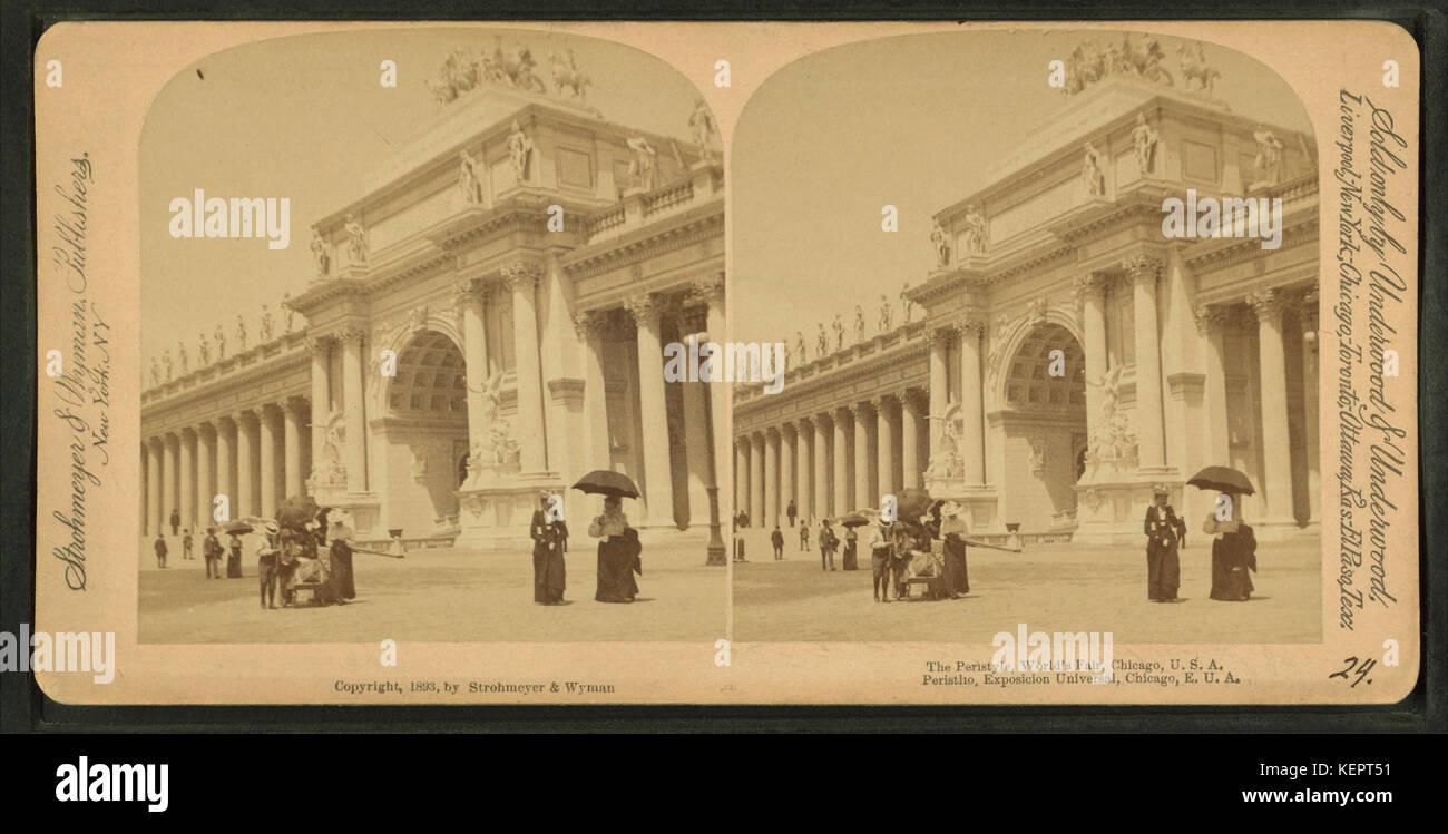 Il peristilio della Fiera del Mondo di Chicago, USA, da Strohmeyer & Wyman 2 Foto Stock