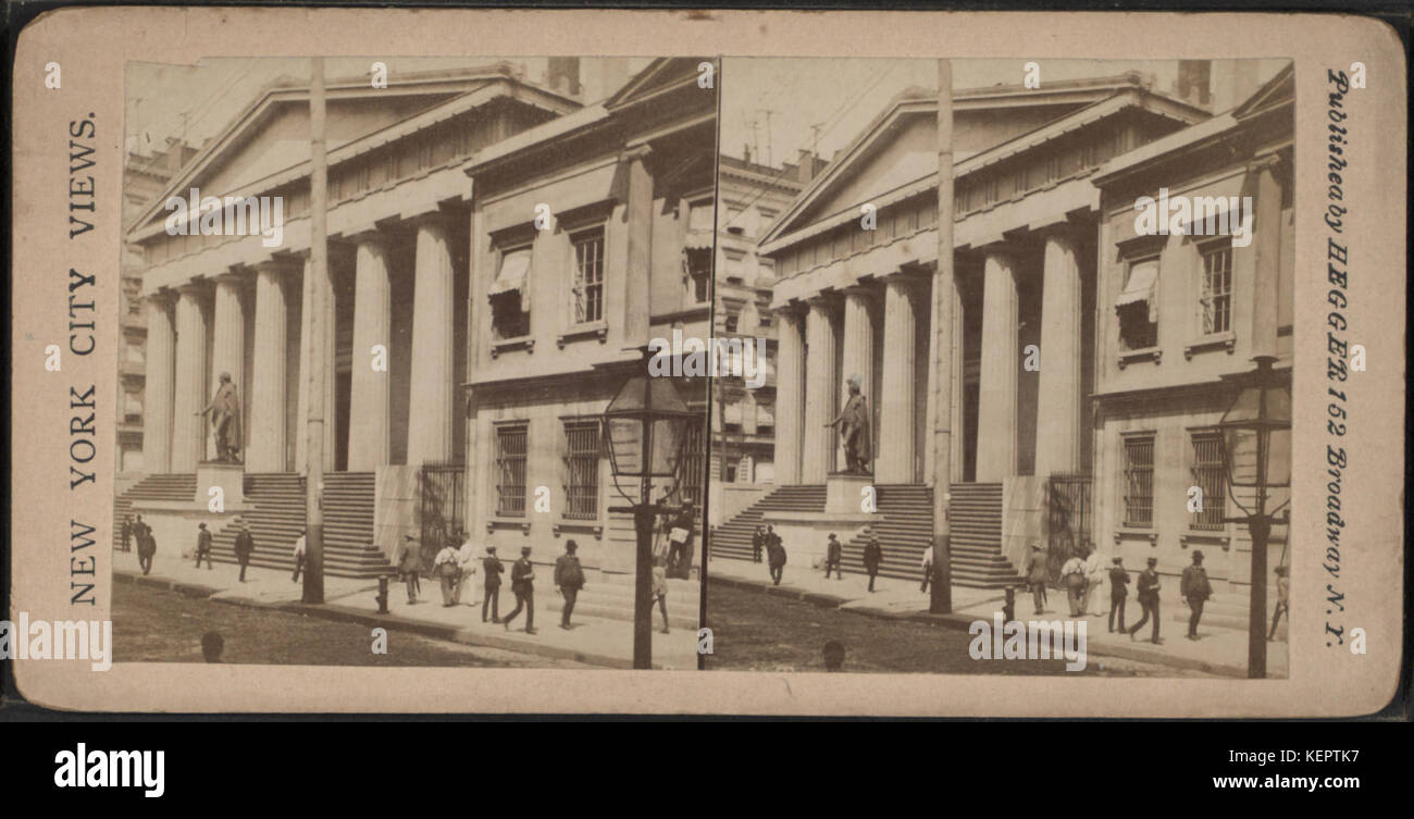 Stati Uniti Tesoro, Wall Street, da Robert N. Dennis raccolta di vista stereoscopica Foto Stock