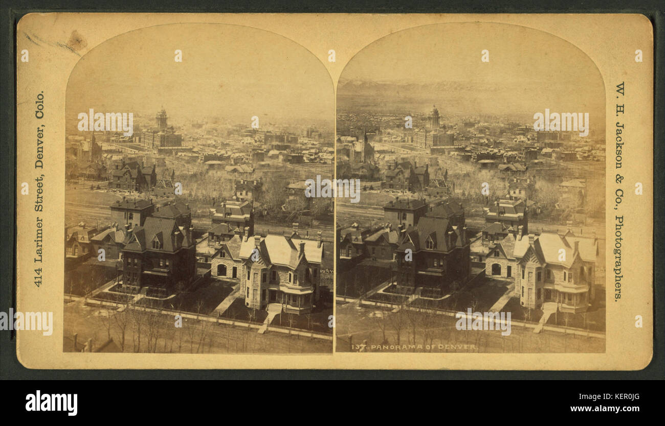 Panorama di Denver, DA W. H. Jackson & Co. Foto Stock