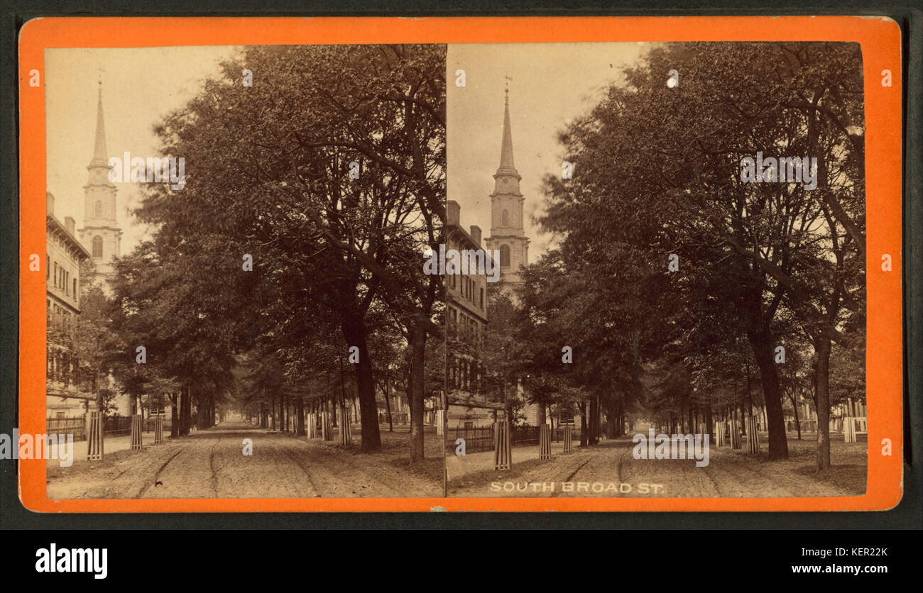 South Broad Street, savana, Ga da Robert N. Dennis raccolta di vista stereoscopica 5 Foto Stock