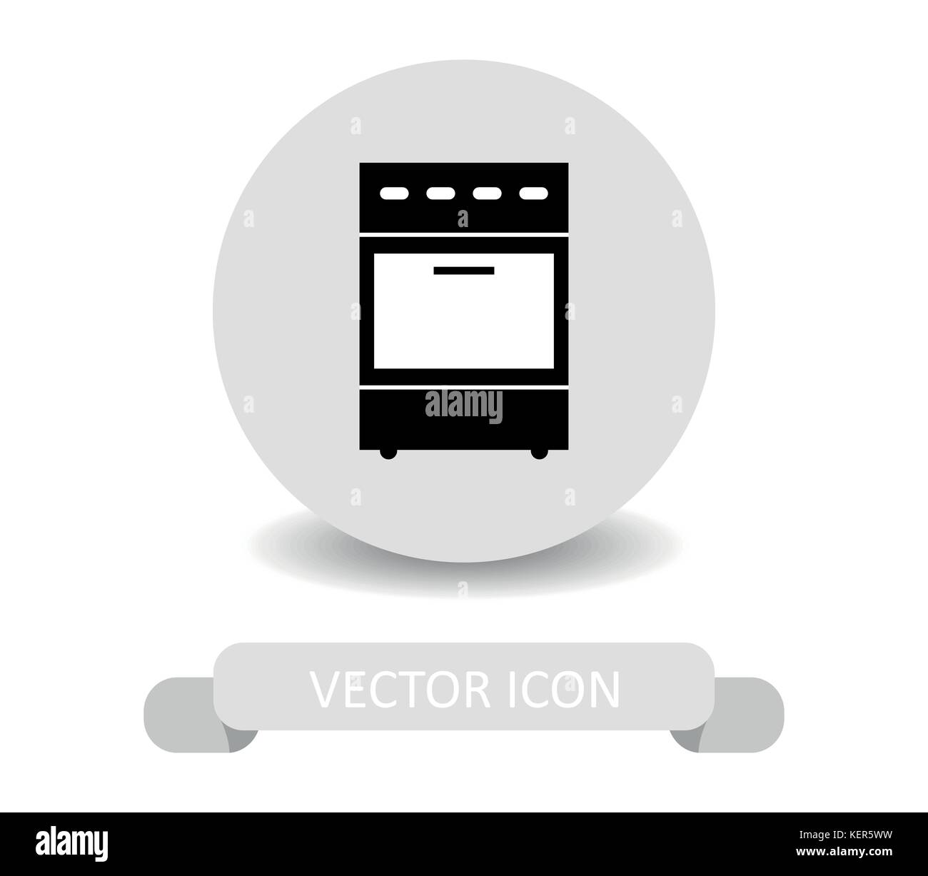 Forno su sfondo bianco Illustrazione Vettoriale