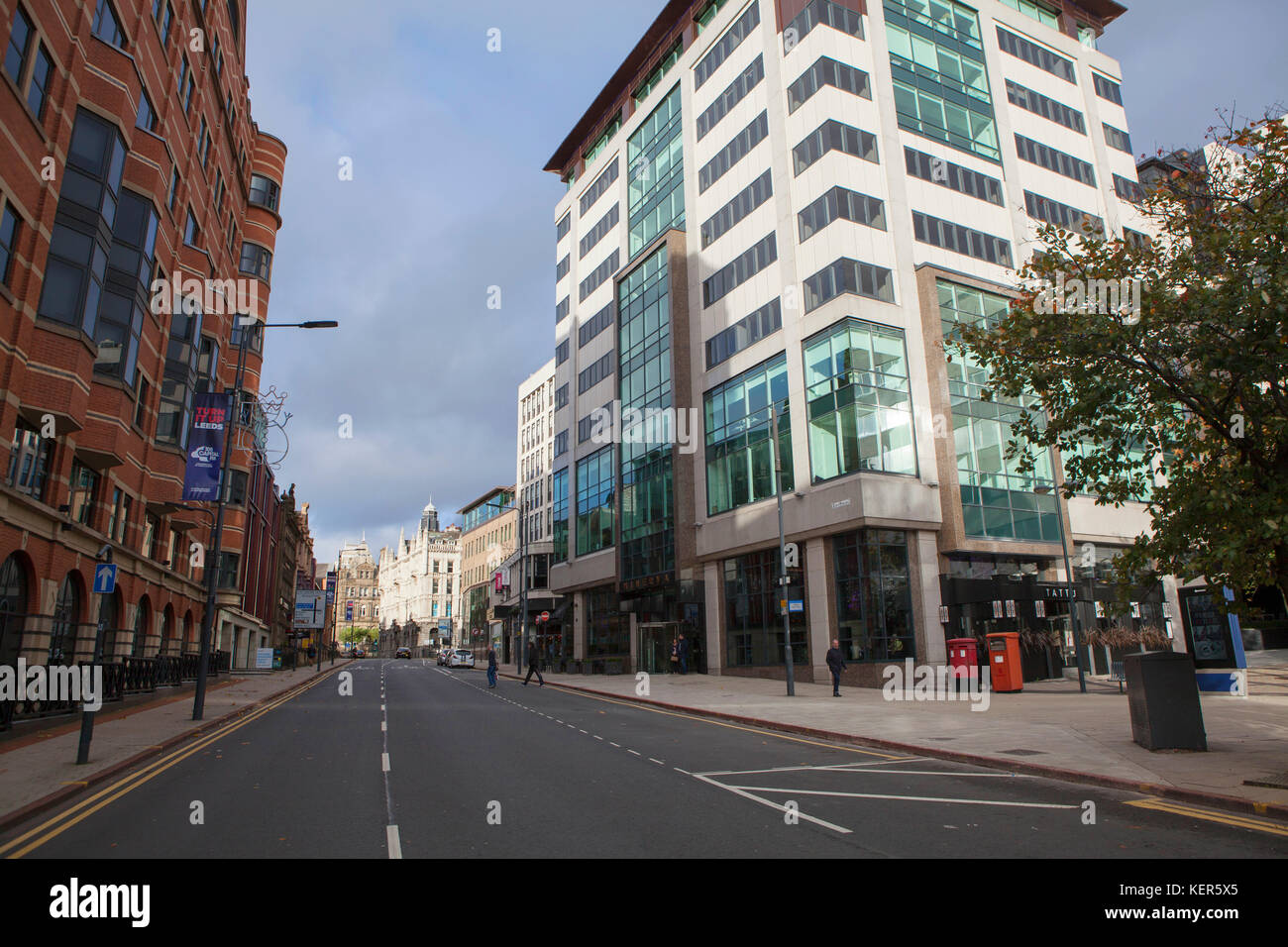 East Parade nella città di Leeds in West Yorkshire, Inghilterra Foto Stock