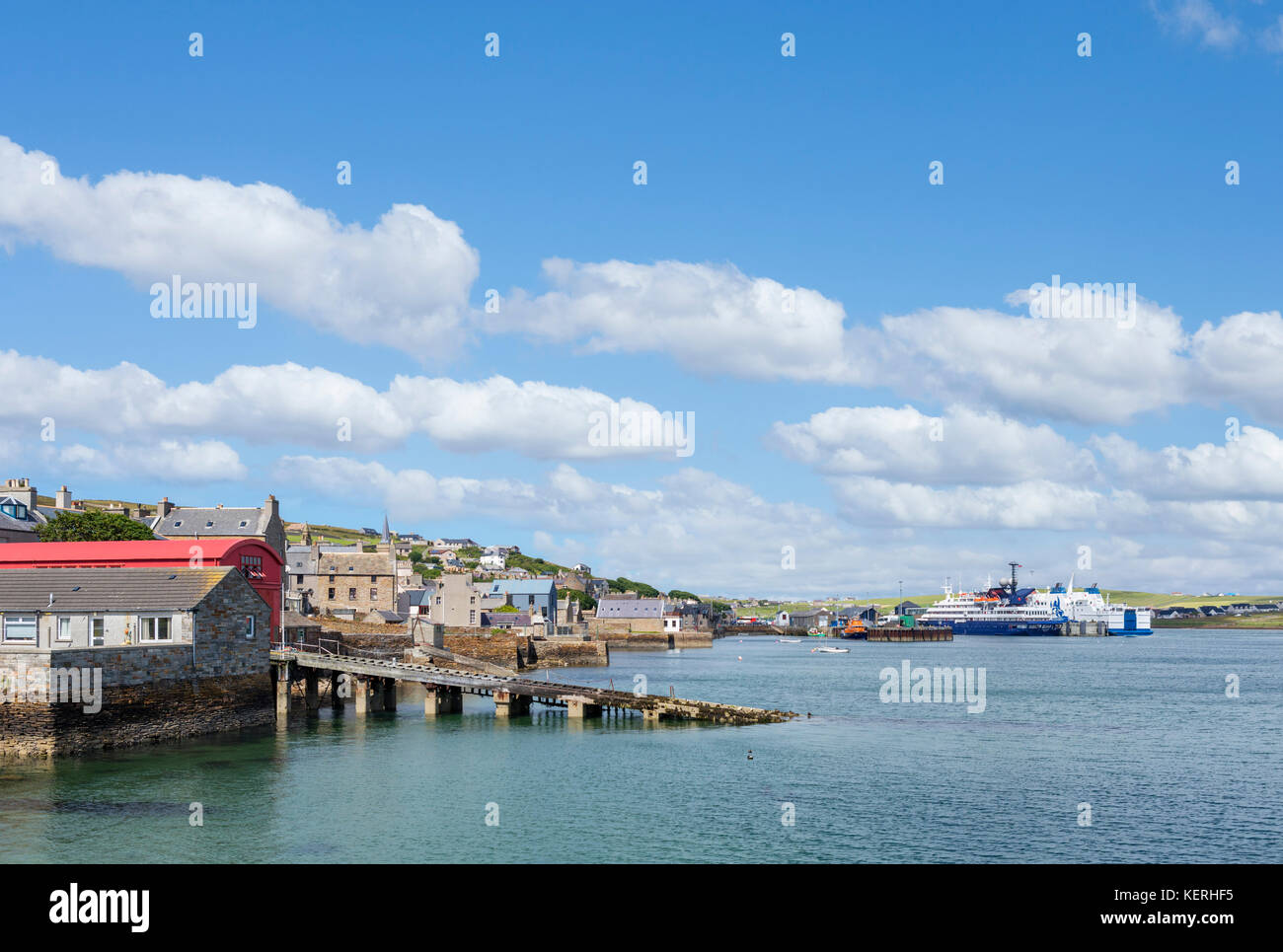 Il porto di Stromness, Continentale, Orkney, Scotland, Regno Unito Foto Stock