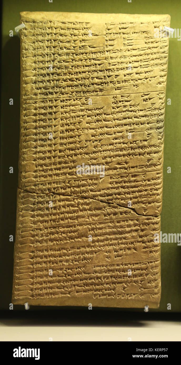 Mesopotamia. Clay Tablet. presagi dallo strano nascite. Impero Assiro, Iraq. Impero Assiro. British museum. Londra. gbr Foto Stock