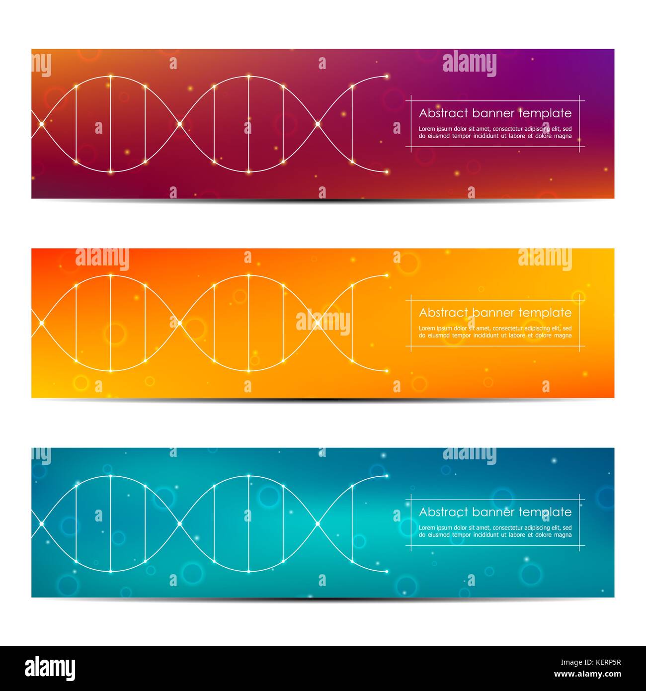 Abstract design banner, una molecola di DNA struttura sfondo, illustrazione vettoriale Illustrazione Vettoriale