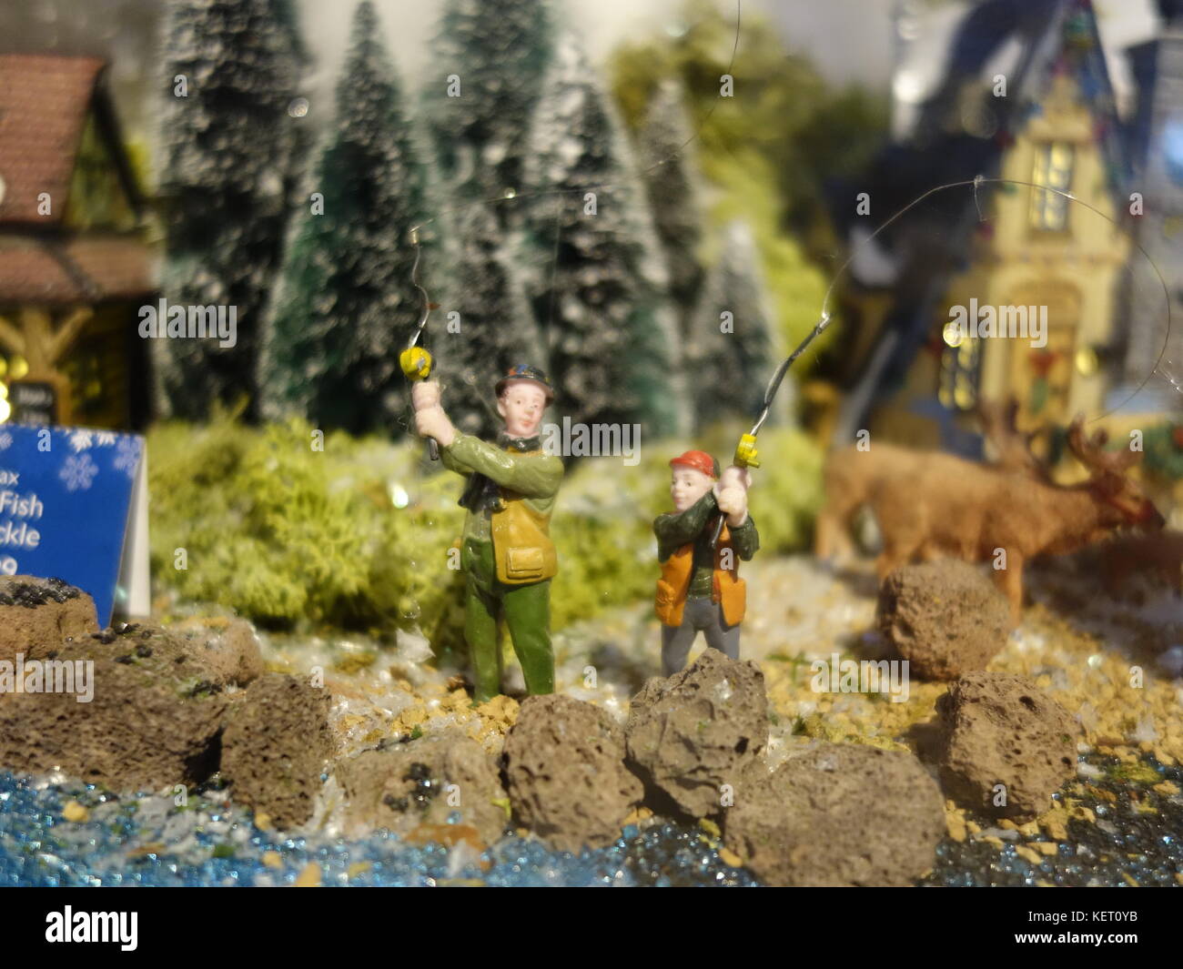 Modelli di un paio di pescatori Foto Stock