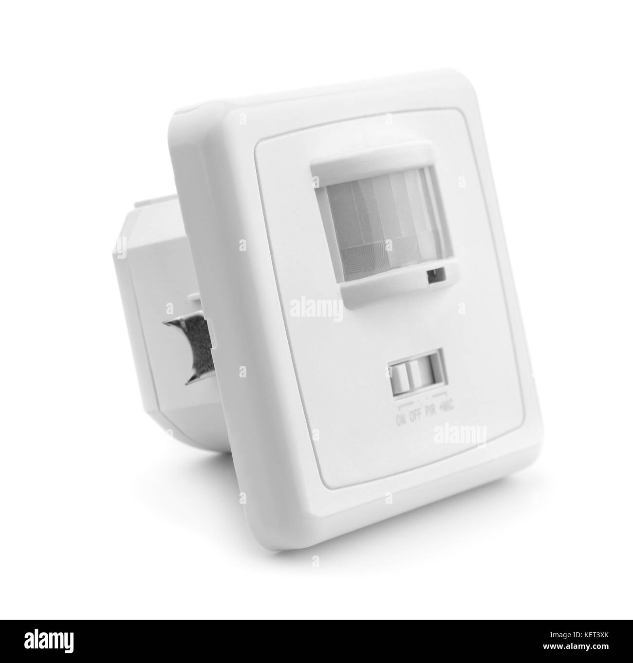 Movimento a infrarossi e il sensore audio isolato su bianco Foto Stock