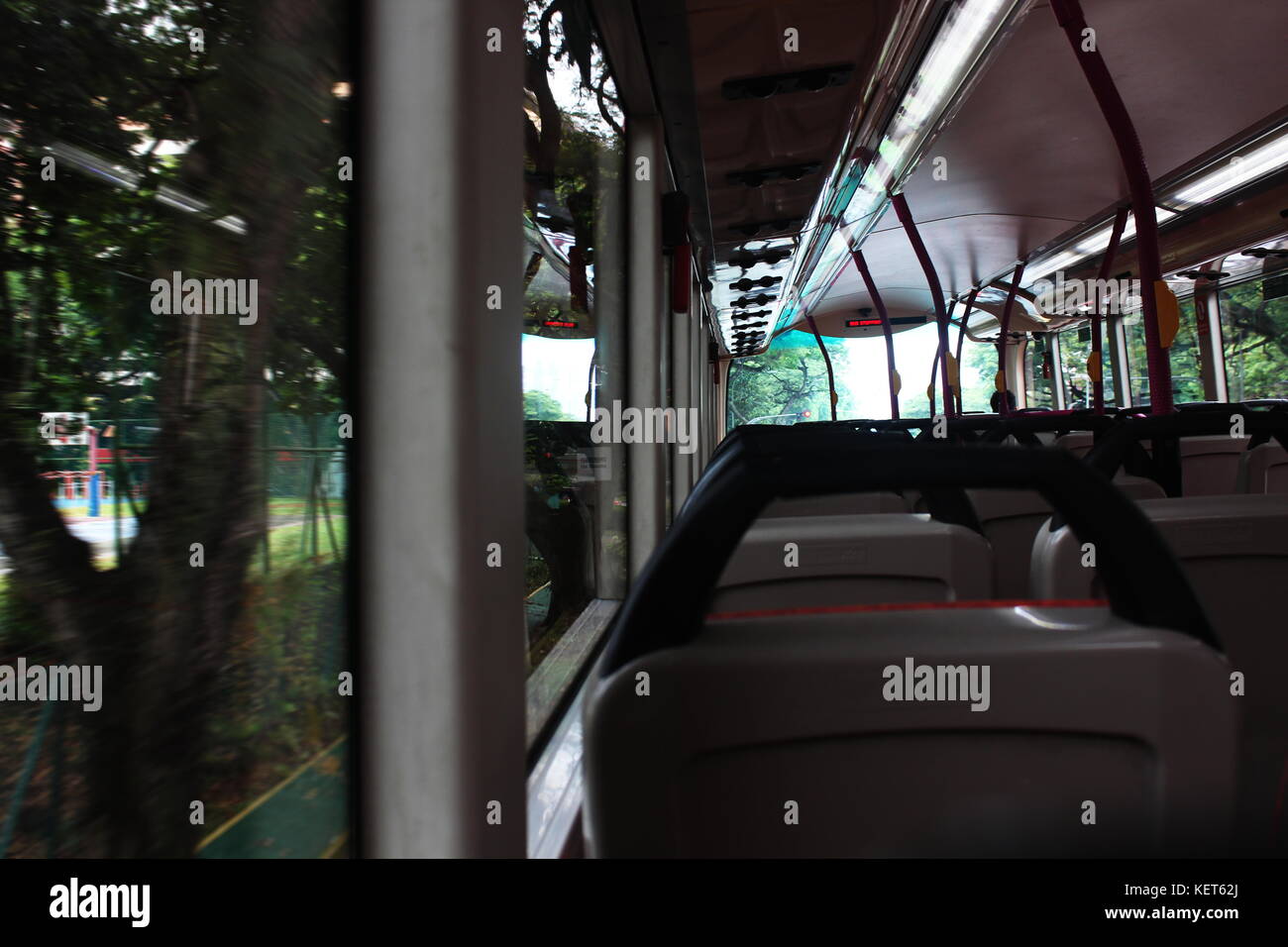 Interno di un bus di accelerazione Foto Stock