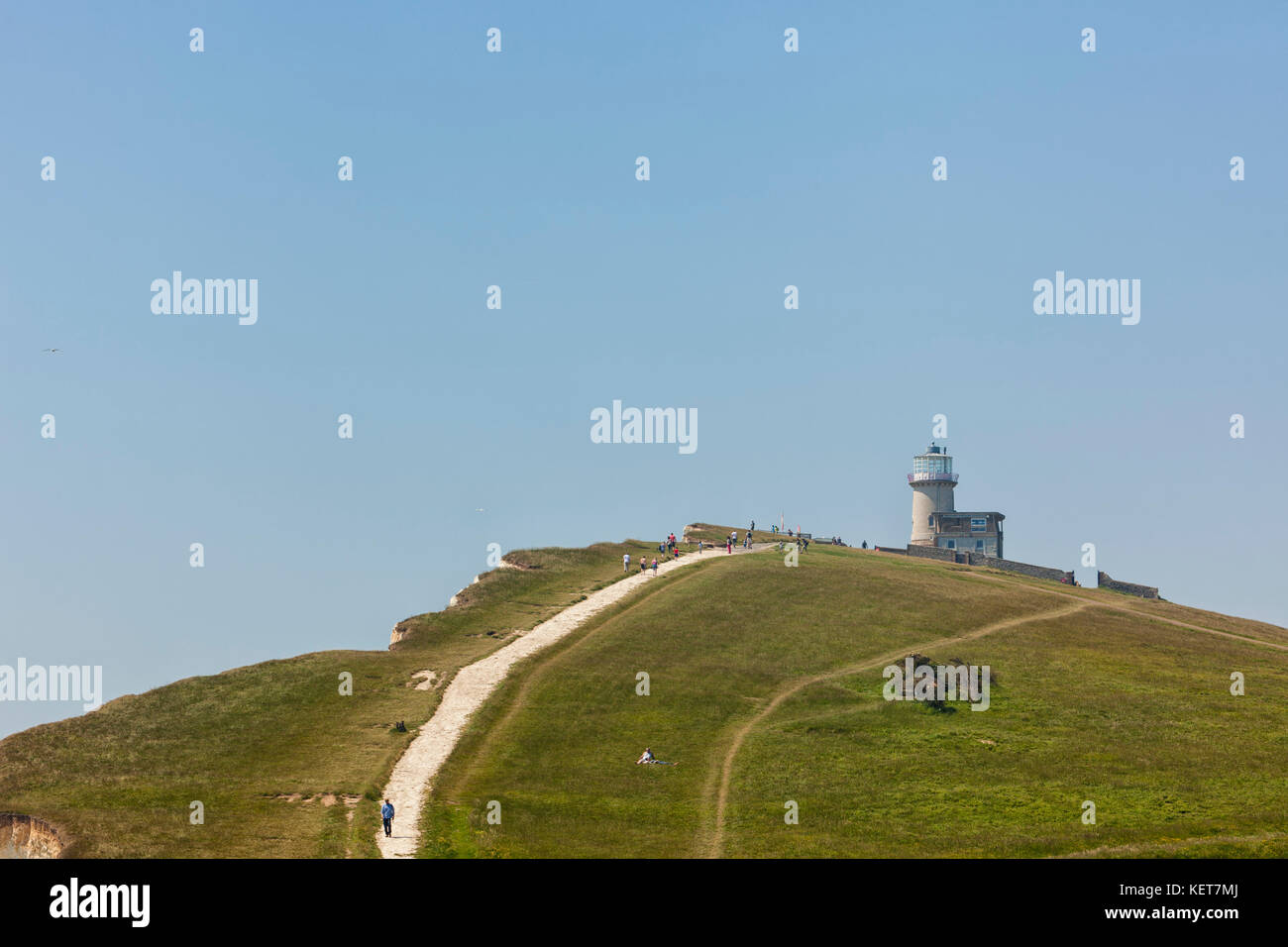 Faro Belle Tout sulle scogliere di Beachy Head, East Sussex Foto Stock