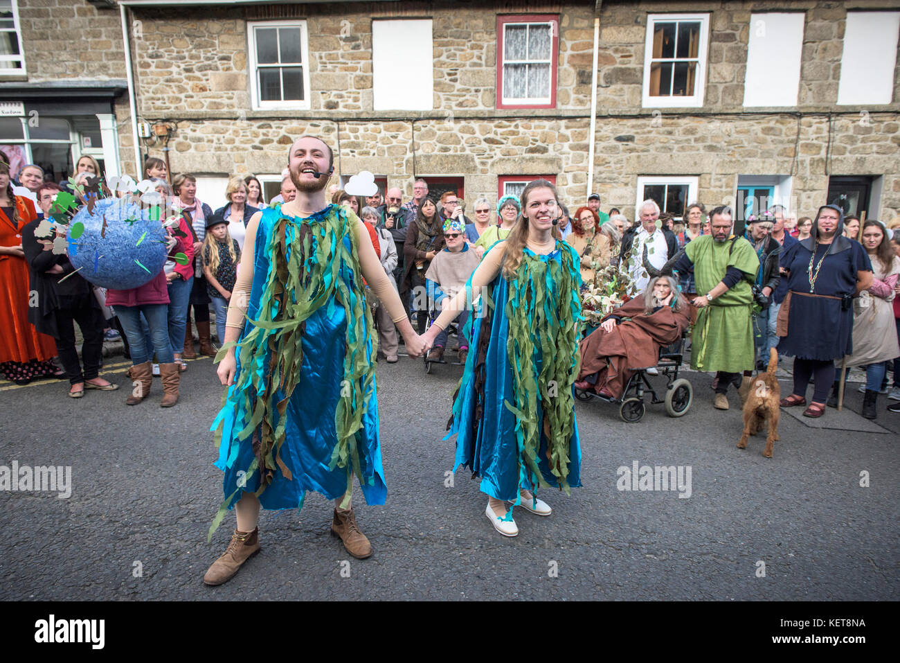 Il Ordinalia - Cornish mistero riproduzioni eseguite durante il Penryn Kemeneth una due giorni di heritage festival a Penryn Cornwall. Foto Stock