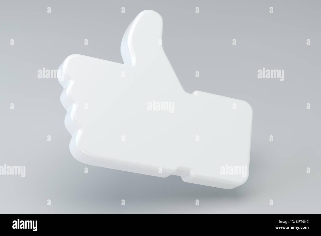 Concetto 3D rendering - elegante social media come icona mano simbolo. Foto Stock