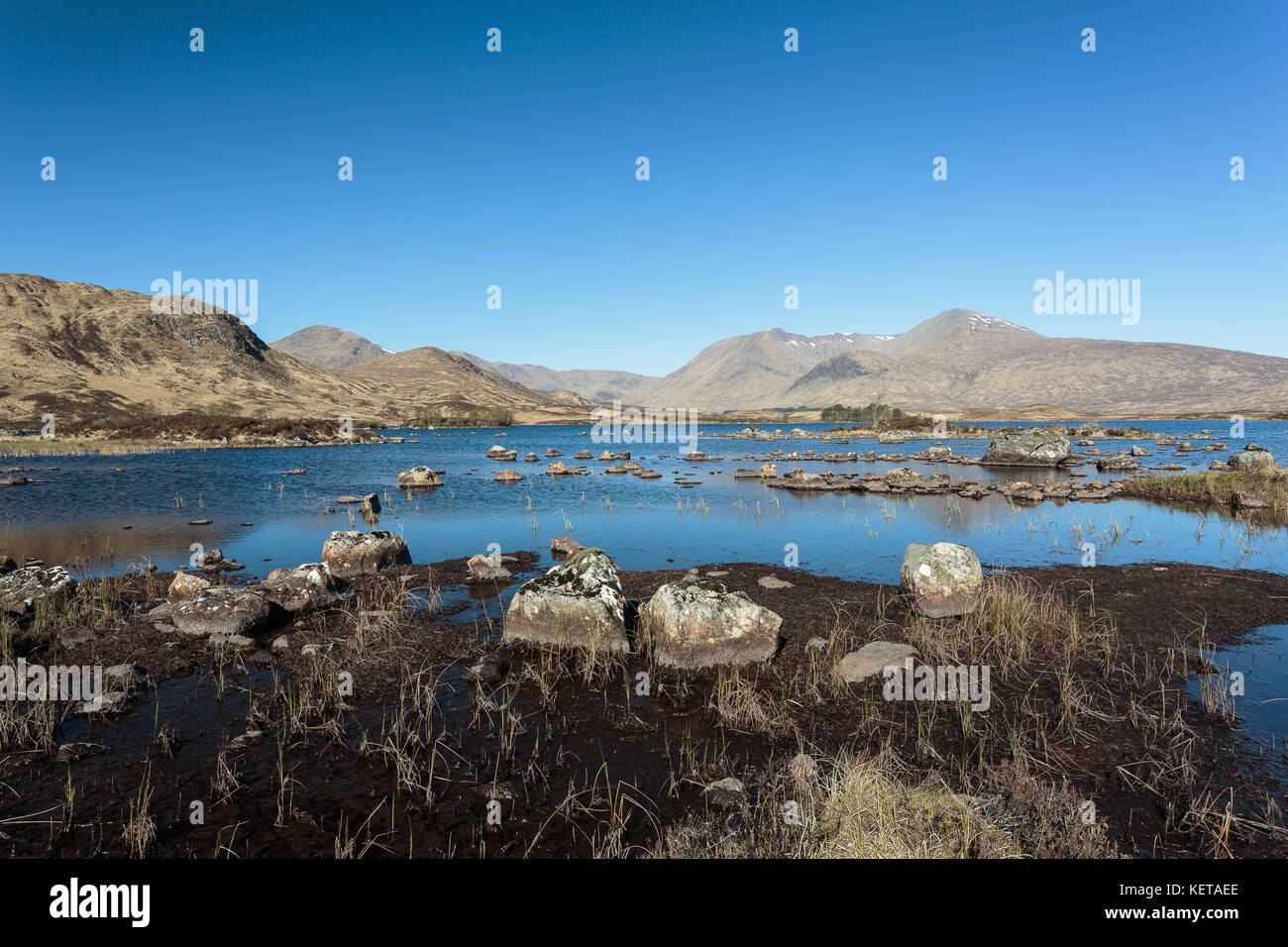 Lochan na h-Achlaise Rannoch Moor. Foto Stock