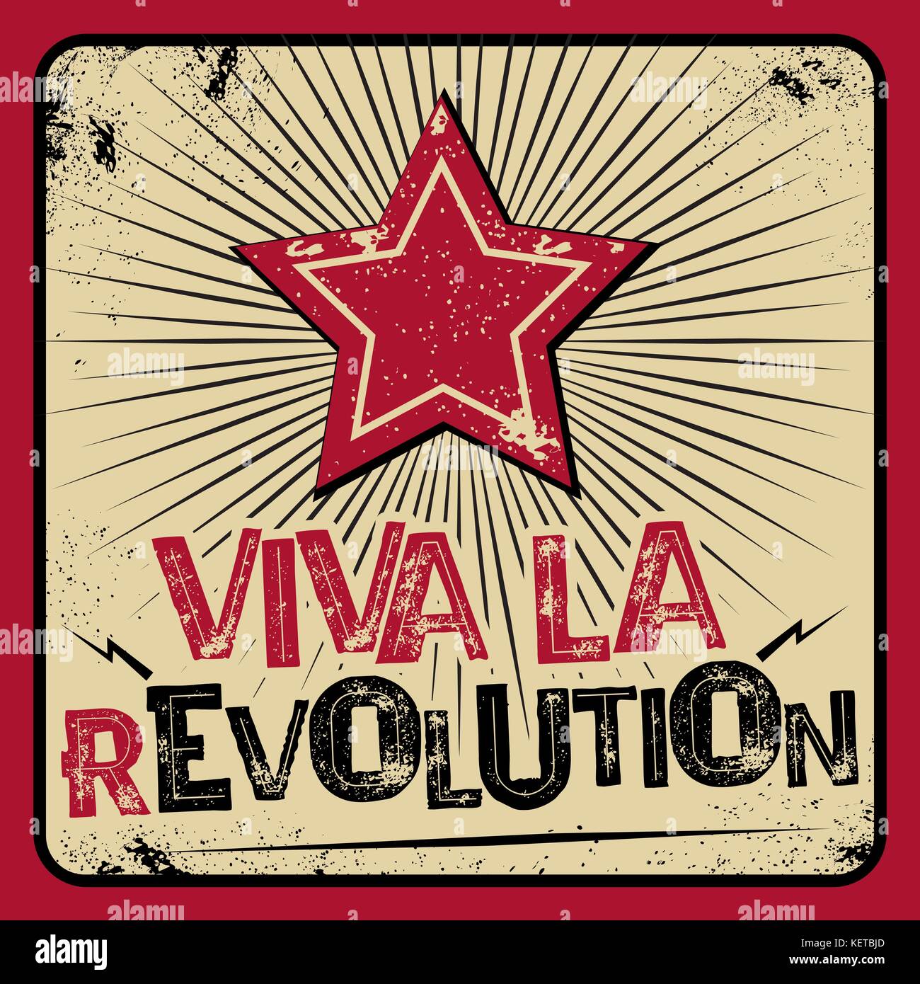 Viva la Rivoluzione poster Illustrazione Vettoriale