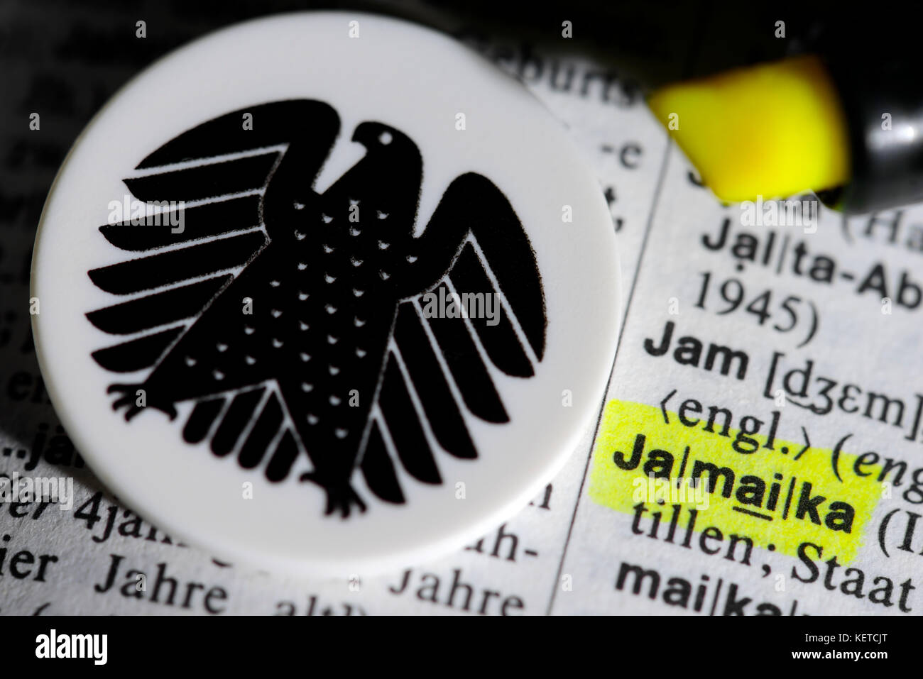 Coalizione di cristiano-democratici liberi democratici e dei verdi in Germania, simbolico foto Foto Stock