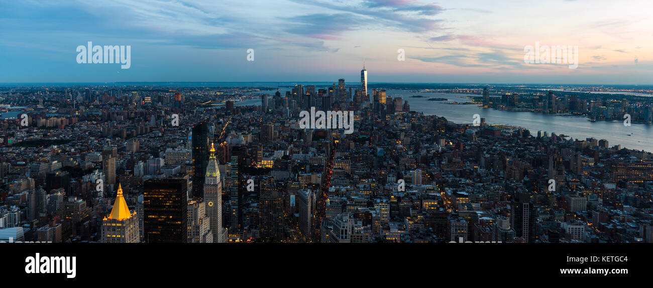 New York City panorama Foto Stock
