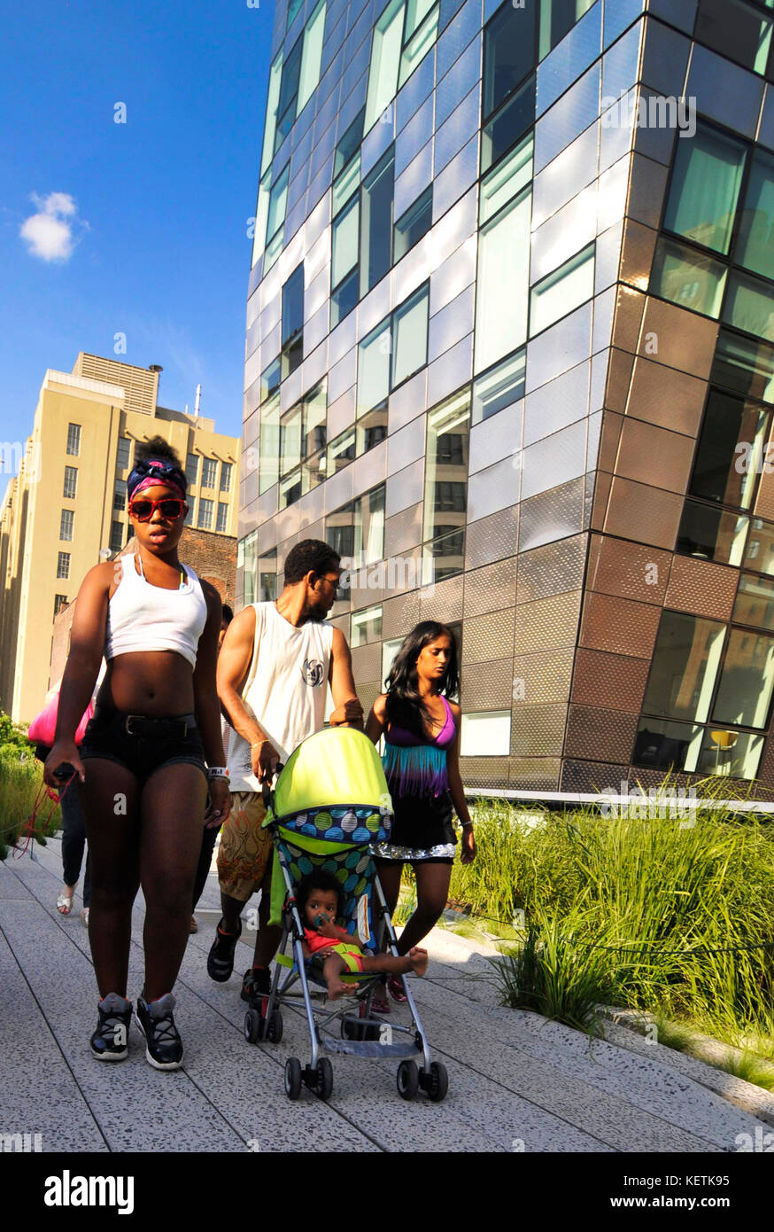 La linea alta Park a Manhattan, New York. Foto Stock