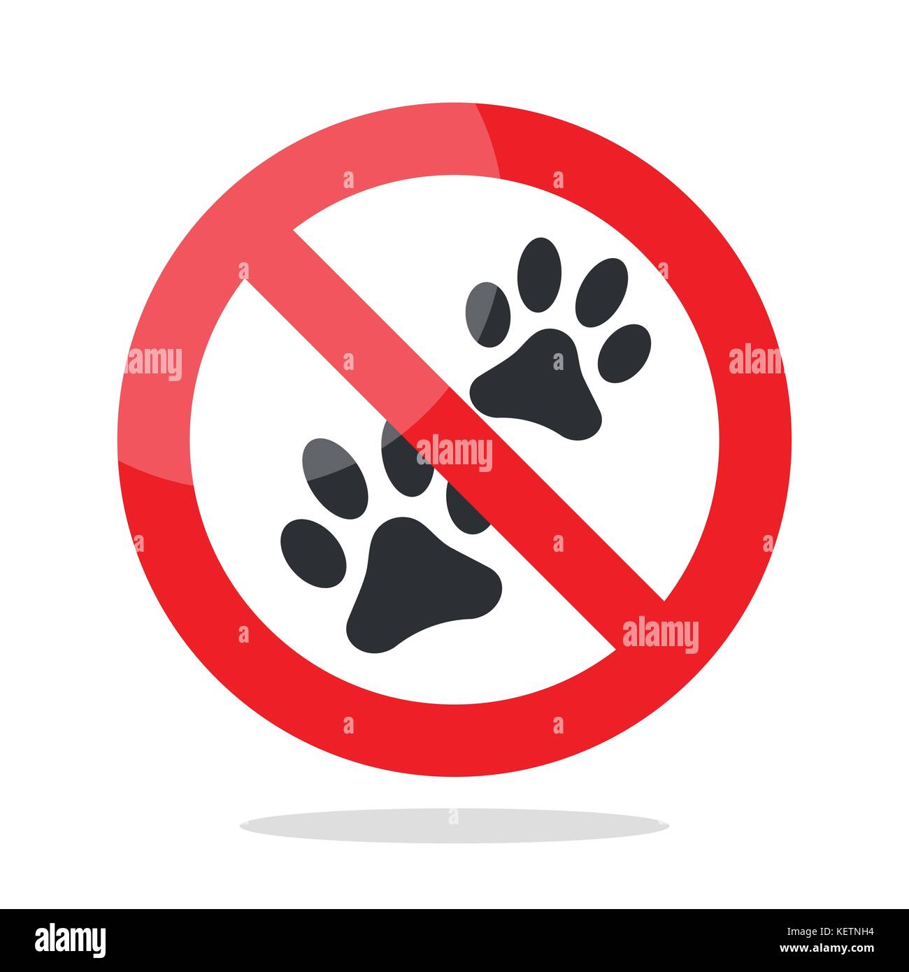 Nessun animale segno. vietato firmare per nessun cane o nessun animale illustrazione vettoriale Illustrazione Vettoriale