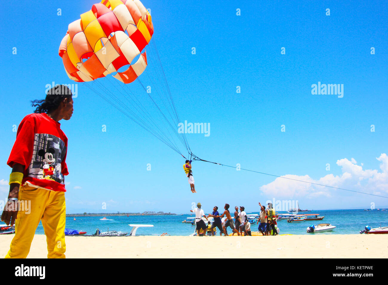 Sport d'acqua nell isola di Bali Indonesia Foto Stock