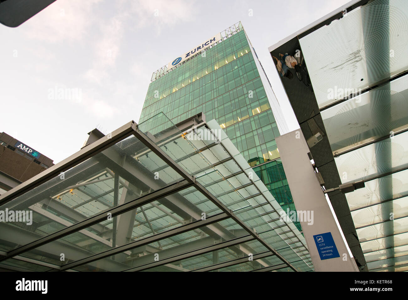 Auckland, Nuova Zelanda - Aprile 2016: centri commerciali e grattacieli nel centro città di Auckland Foto Stock