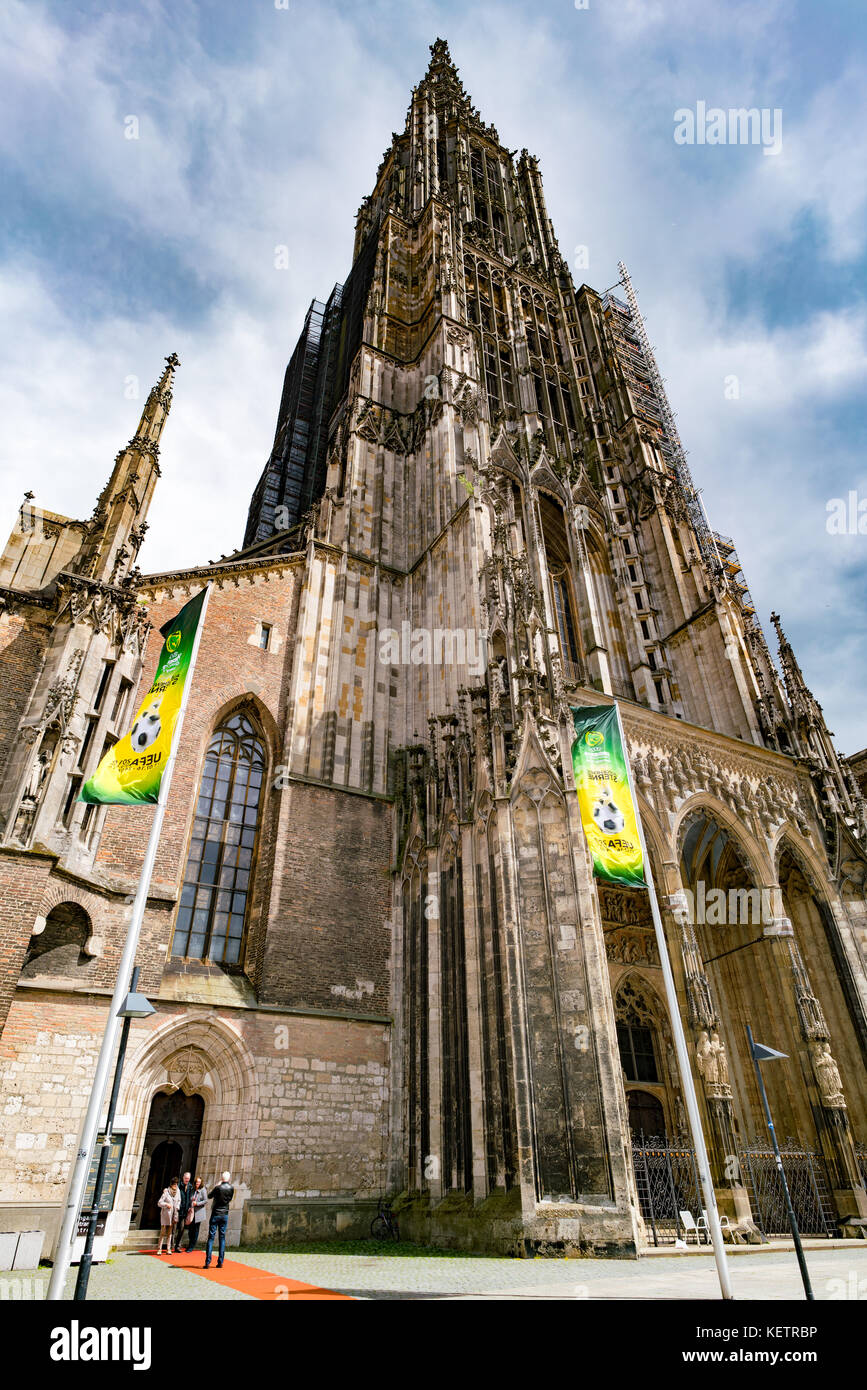 Ulm, Germania 17 giugno 2016: Cattedrale di Ulm (Ulmer Münster) Foto Stock