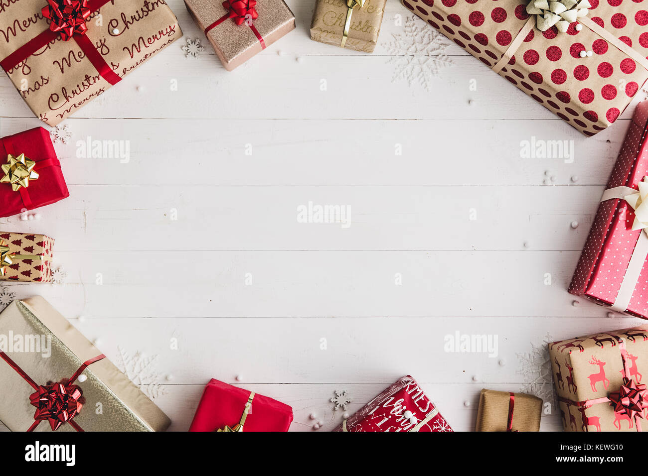 Regalo di Natale sfondo Foto Stock