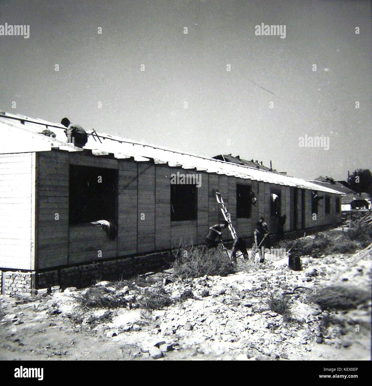 Baraki na Direkcijata za izgradba Foto Stock