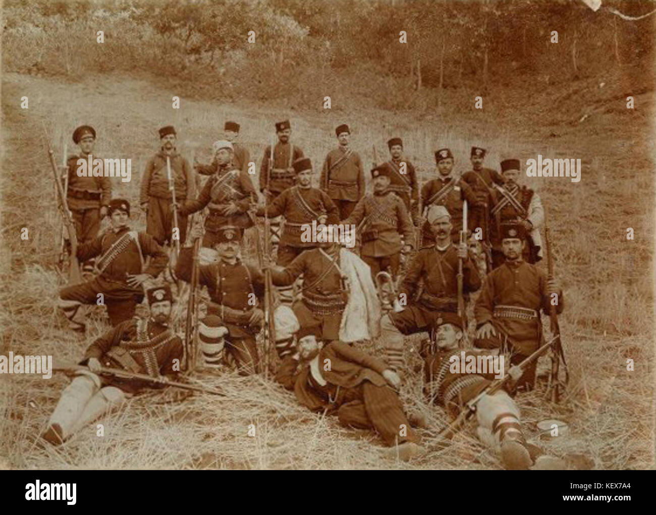 Immagine che fa riferimento a Hristo Sarakinov, associato a Cheta SMAC, una banda armata rivoluzionaria che opera nei Balcani ottomani. Foto Stock