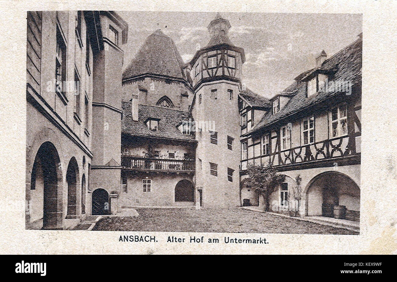 Ansbach Alter Hof Foto Stock