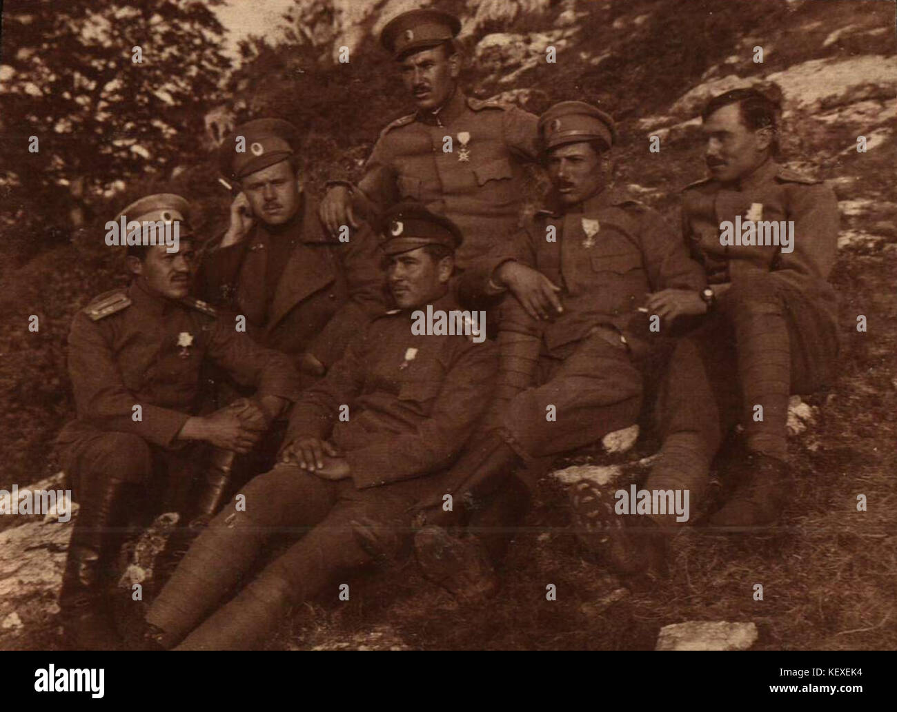 Questo si riferisce alle forze militari della Bulgaria durante la prima guerra balcanica. È associato a un evento specifico o movimento di truppe all'interno del conflitto tra la Lega balcanica e l'Impero ottomano. Foto Stock