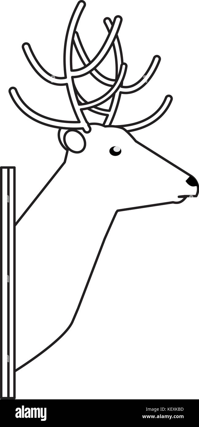 A caccia di cervi icona trophie su sfondo bianco illutration vettore Illustrazione Vettoriale