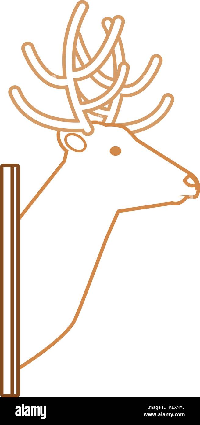 A caccia di cervi icona trophie su sfondo bianco illutration vettore Illustrazione Vettoriale