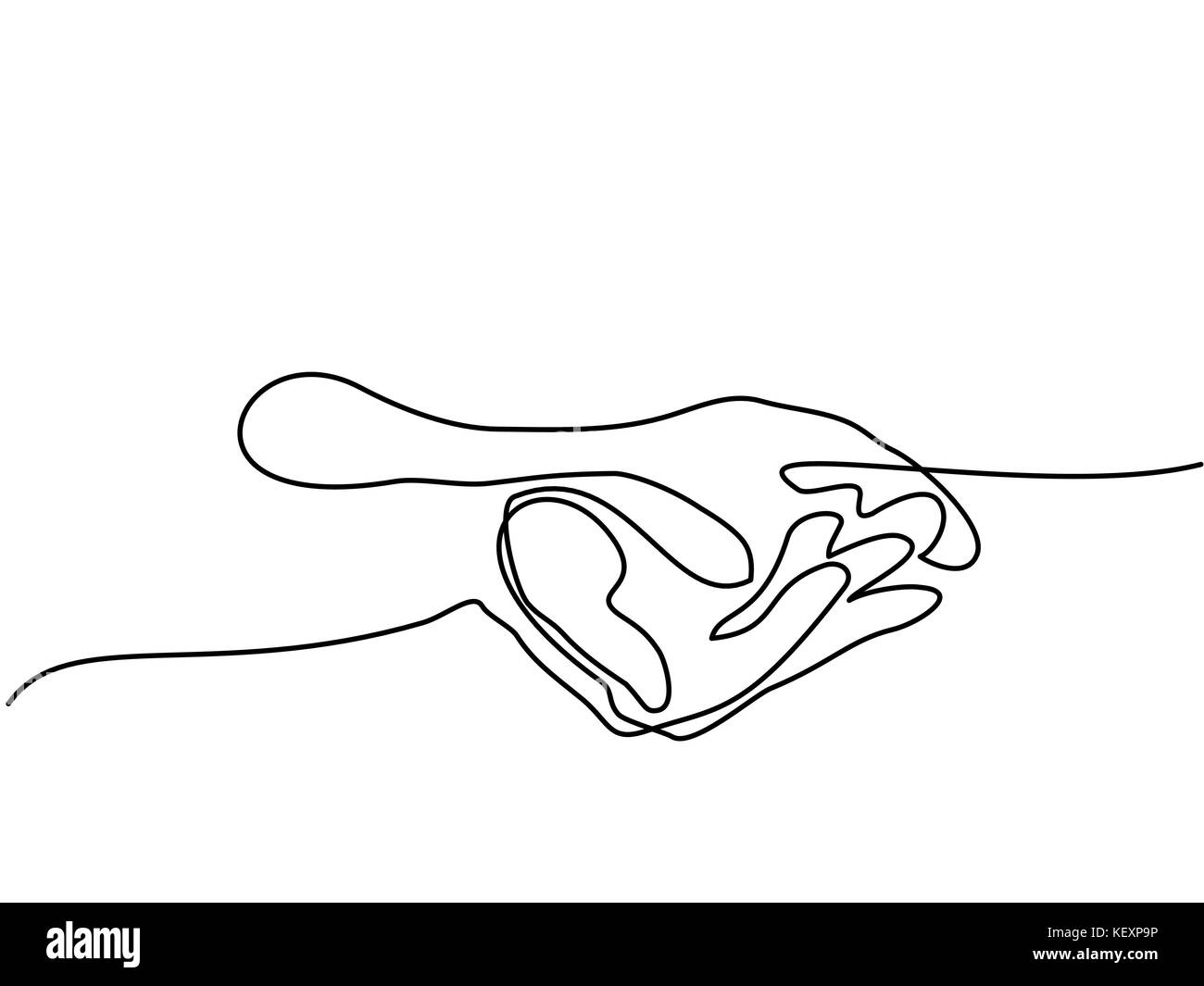 Le palme delle mani insieme Illustrazione Vettoriale