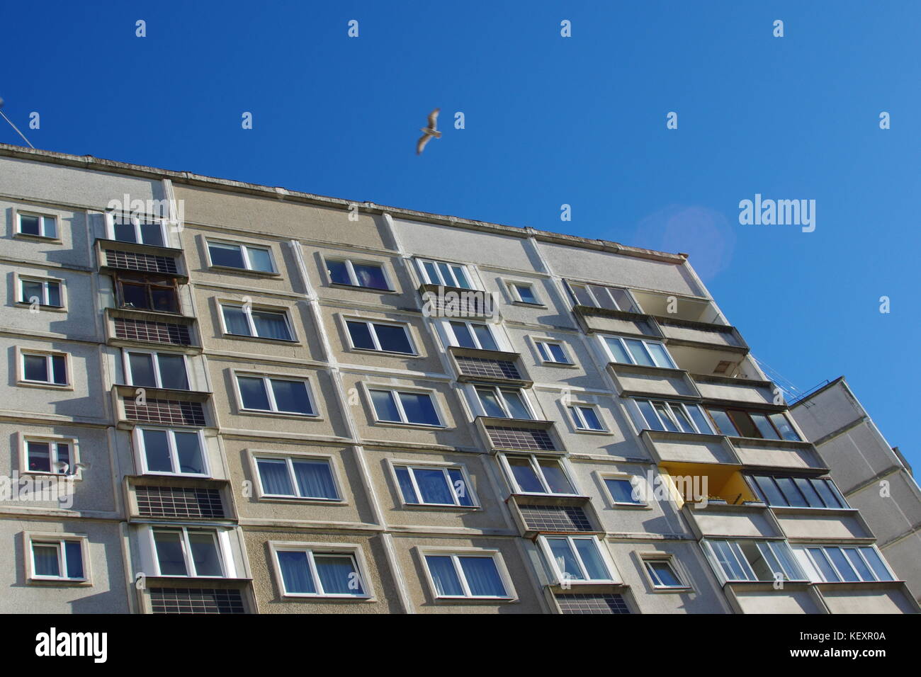 Architettura sovietica, architettura urbana, ghetto. Foto Stock