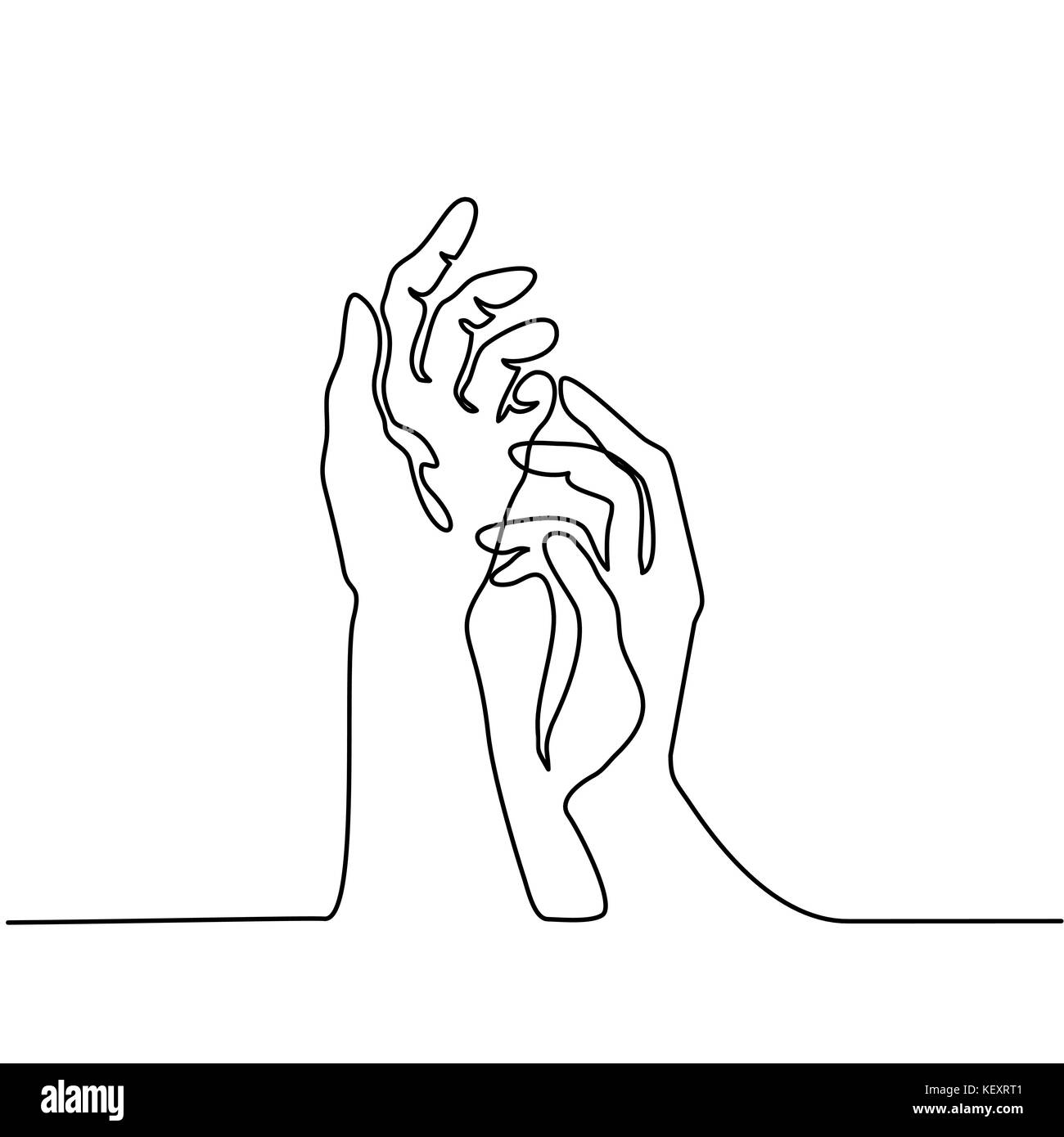 Le palme delle mani insieme Illustrazione Vettoriale