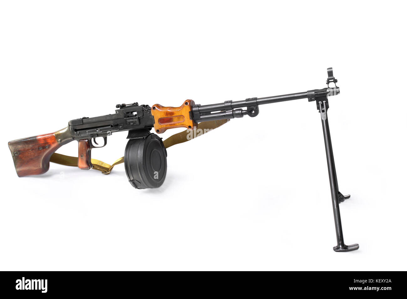 Urss (Russia) presso il ww2 sovietica machinegun ha luce (RPD 44) (Modello 1944). Usato nell esercito sovietico alla fine della ww2 fino al 1961. percorso su bianco backgroun Foto Stock