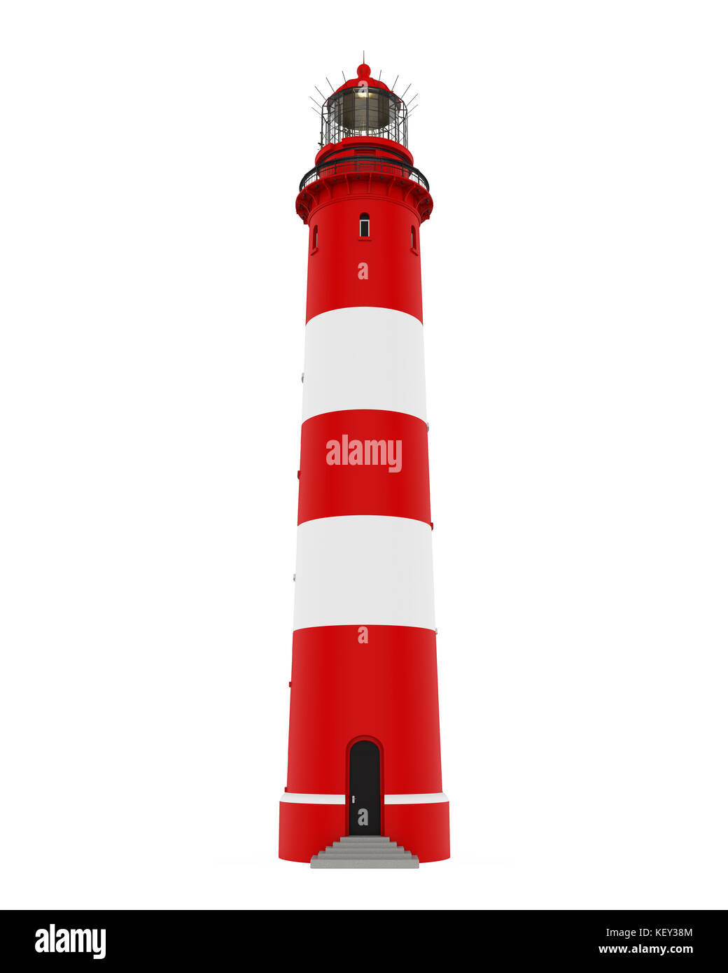 Faro rosso isolato Foto Stock