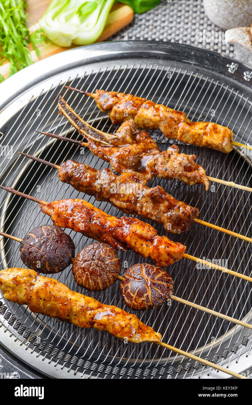 Barbecue sul grill Foto Stock