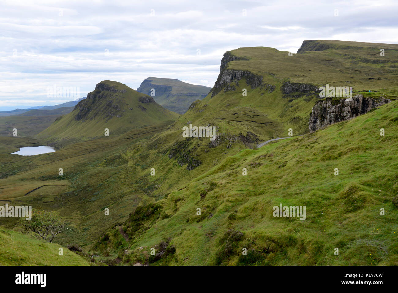Highland scozzesi, isola di Skye. cuith-pioggia o quiraing Foto Stock