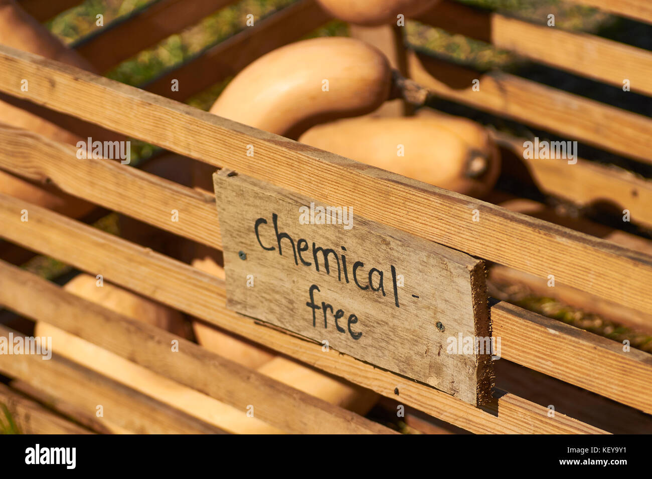 Chimica segno libero a Lancaster County pennsylvania mercato agricolo Foto Stock