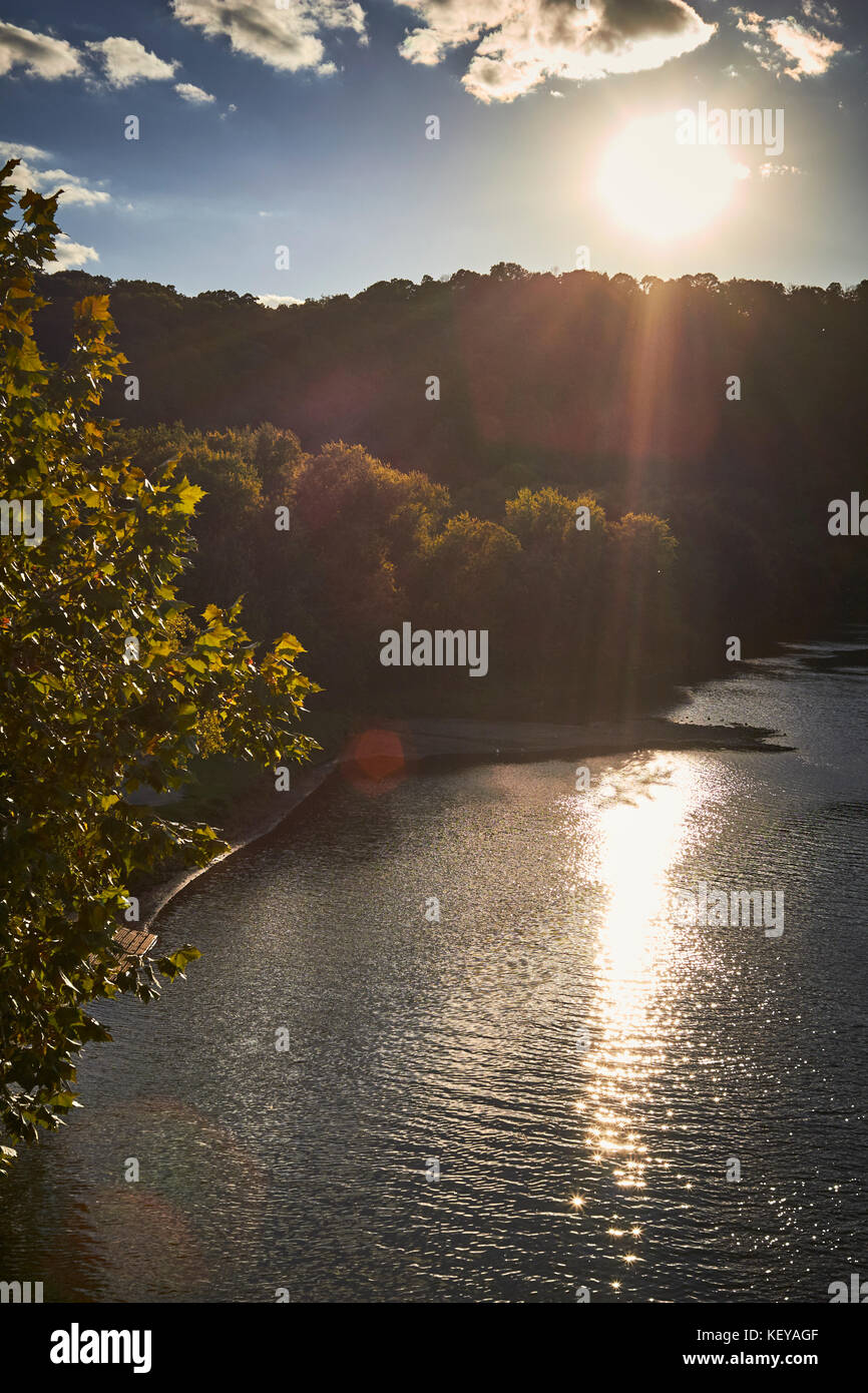 Il fiume youghiogheny a Boston, Pennsylvania, Stati Uniti d'America Foto Stock