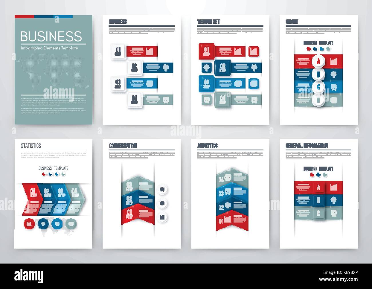 Gli elementi di colore per infographics Illustrazione Vettoriale