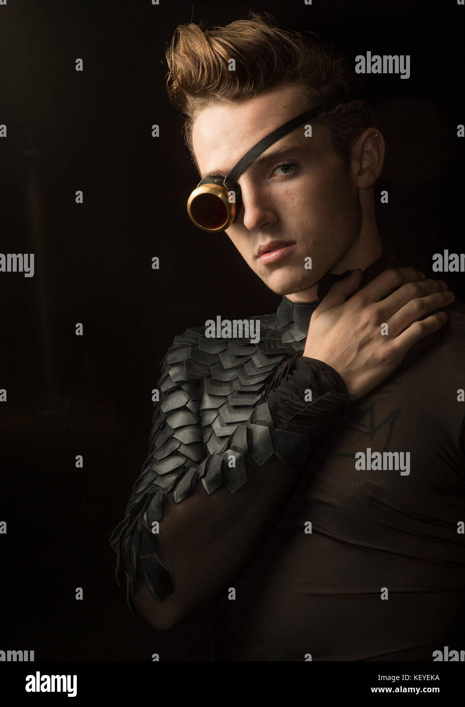 Modello Mike Keen, Stile Fashion Week, Pacific Design Center, West Hollywood, Los Angeles, California, Stati Uniti d'America Foto Stock