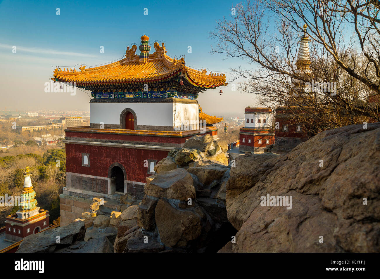 asia cina Palazzo Imperiale di pechino Piazza Tian'anmen mausoleo di Mao TSE-Tung sculture cinesi antico palazzo estivo Tempio del Paradiso Parco beihai Foto Stock