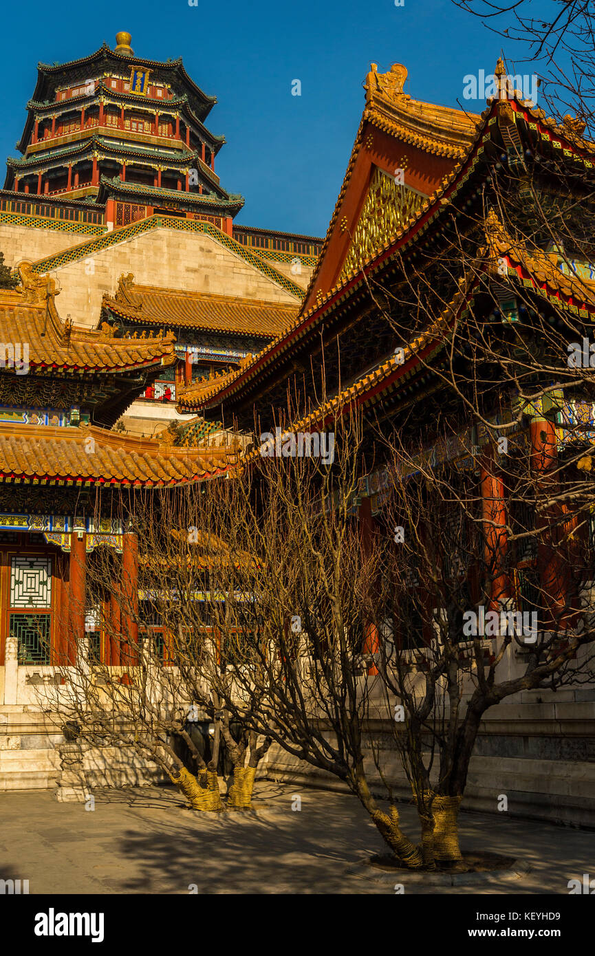 asia cina Palazzo Imperiale di pechino Piazza Tian'anmen mausoleo di Mao TSE-Tung sculture cinesi antico palazzo estivo Tempio del Paradiso Parco beihai Foto Stock