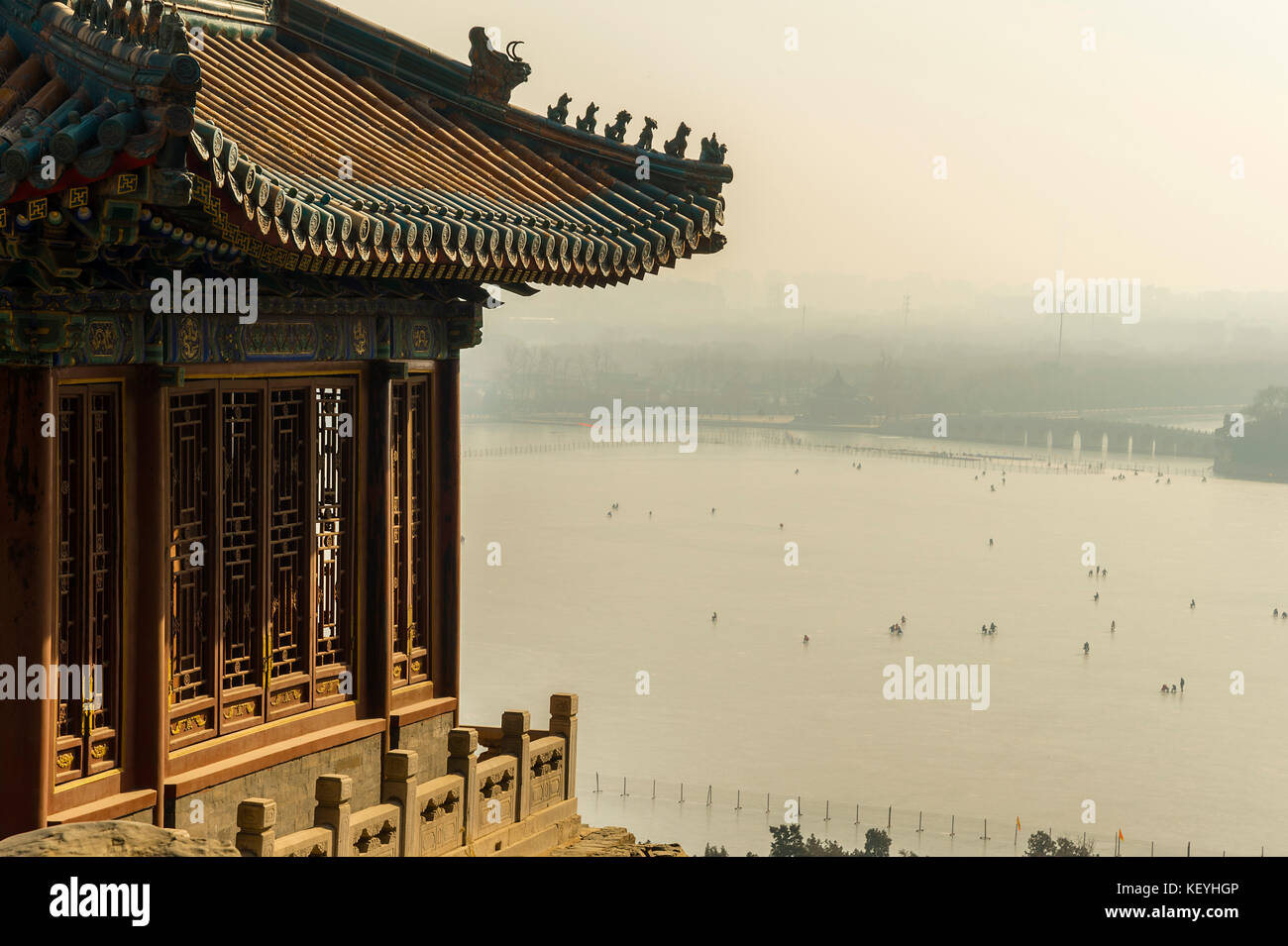 Asia Cina Pechino Imperiale Palace Tian'anmen mausoleo di Mao Tse-tung sculture cinese antico palazzo estivo il tempio del cielo al parco Beihai Foto Stock