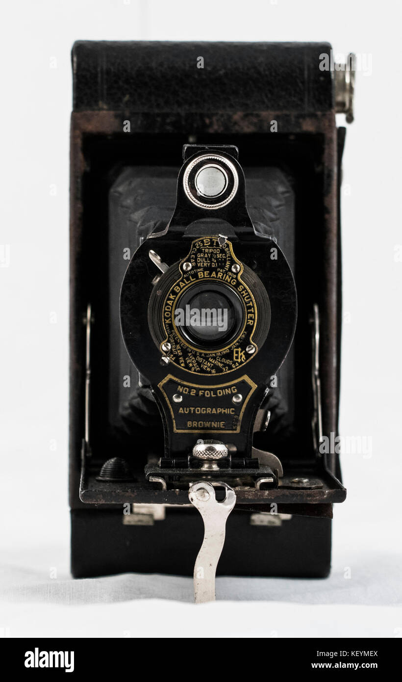 Kodak No. 2 pieghevole autographic Brownie Foto Stock