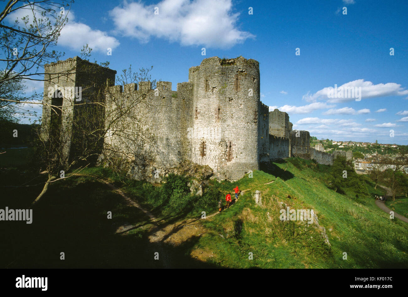 Chepstow Castle wye valley. monmouthshire wales uk Foto Stock