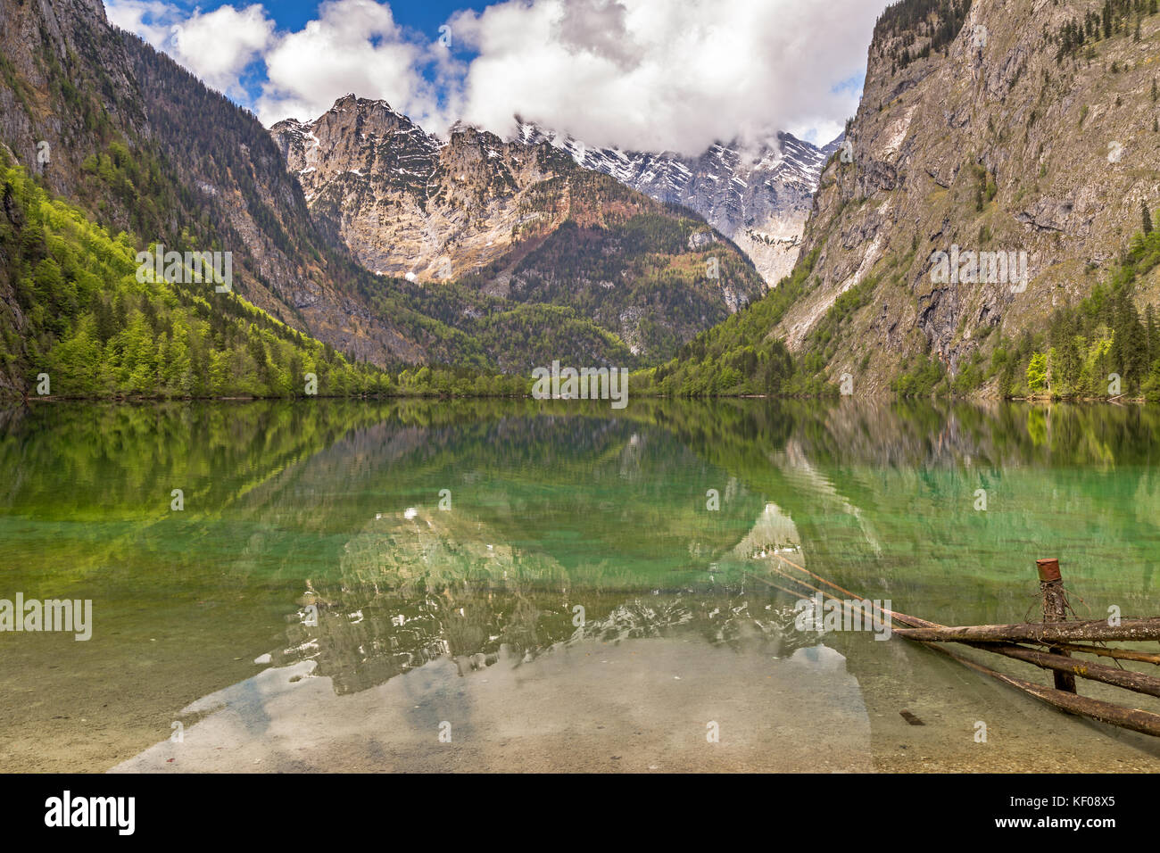 - Lago obersee vicino a Berchtesgaden, Baviera, Germania Foto Stock