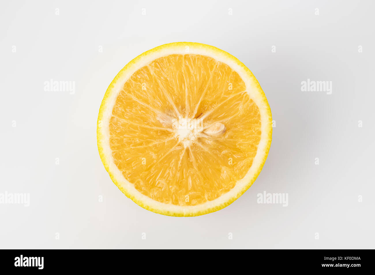 Vista superiore della sezione trasversale di limetta dolce frutta shot in studio Foto Stock