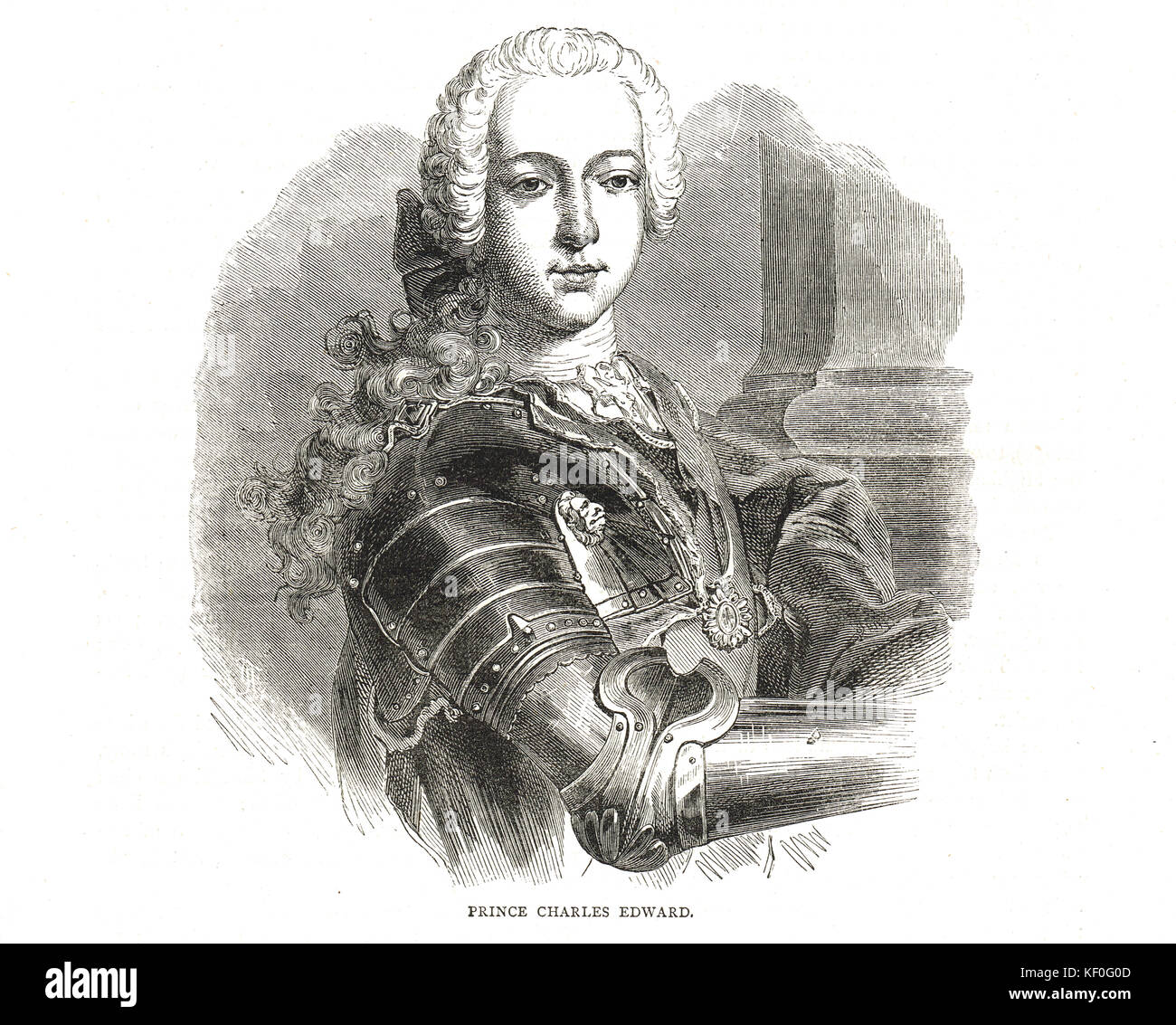 Charles Edward Stuart, il giovane pretendente, alias Bonnie Prince Charlie Foto Stock